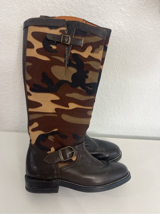 Don Cuco Black Leather Mexico Cowboys Boots Size 29 US 10 w  Vintage Don Cuco Camo Leather Riding Boots Made in Mexico 25.5 EEE